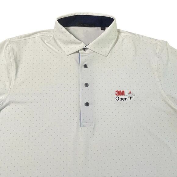 Greyson 3M Open PGA Tour Golf Polo Shirt Mini Wolf AOP White Large Men EUC - Picture 1 of 9